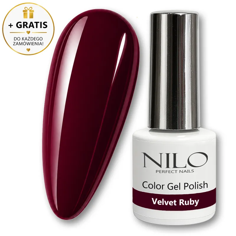Lakier Hybrydowy Bordo Velvet Ruby no. 298 NILO Perfect Nails 10ml